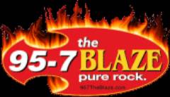 95.7 The Blaze Logo