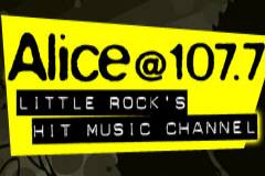 Alice @ 107.7 Logo